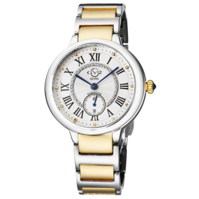 Gv2 By Gevril Rome Quartz White Dial Ladies Watch 12203b In Gold