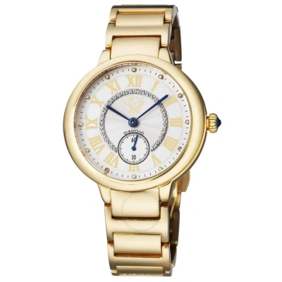 Gv2 By Gevril Rome Quartz White Dial Ladies Watch 12208b In Gold