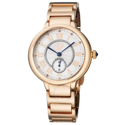 Gv2 By Gevril Rome Quartz White Dial Ladies Watch 12209b In Blue / Gold Tone / Rose / Rose Gold Tone / White