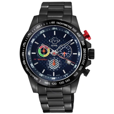 Gv2 By Gevril Scuderia Blue Dial Men's Watch 9924b In Black