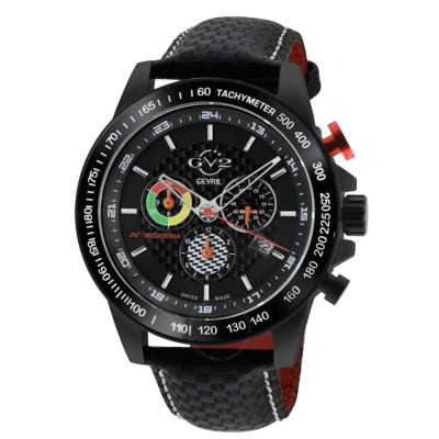 Gv2 By Gevril Scuderia Chronograph Tachymeter Black Dial Men's Watch 9923 In Black / Skeleton