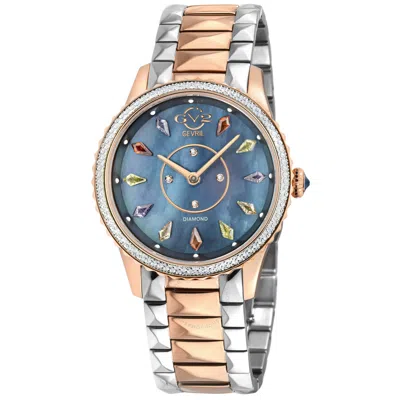 Gv2 By Gevril Siena Mother Of Pearl Dial Quartz Ladies Watch 11735b In Two Tone  / Gold Tone / Mop / Mother Of Pearl / Rose / Rose Gold Tone