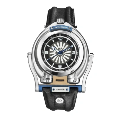 Gv2 By Gevril Triton Automatic Black Dial Men's Watch 3400 In Black / Blue