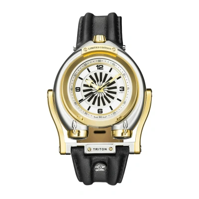 Gv2 By Gevril Triton Automatic Silver Dial Men's Watch 3403 In Brown / Gold / Gold Tone / Silver / Yellow