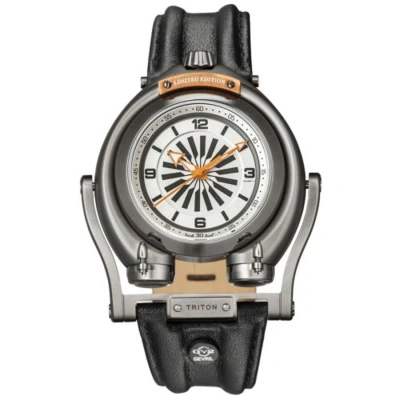 Gv2 By Gevril Triton Silver Dial Automatic Men's Watch 3404 In Black / Grey / Orange / Silver