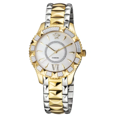 Gv2 By Gevril Venice Quartz White Dial Ladies Watch 11714-425 In Gold