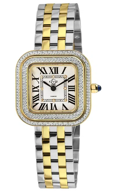 Pre-owned Gv2 By Gevril Women's 12133b Bellagio Swiss Movement Diamond Two-tone Watch