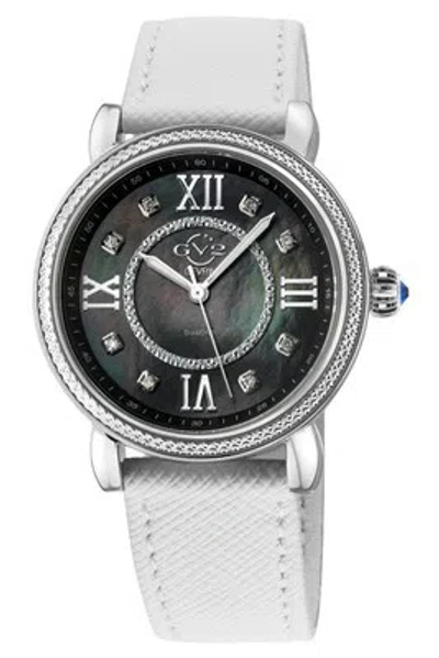 Pre-owned Gv2 By Gevril Women's 9861-v1 Marsala Vegan Mop Dial Swiss Quartz Diamond Watch