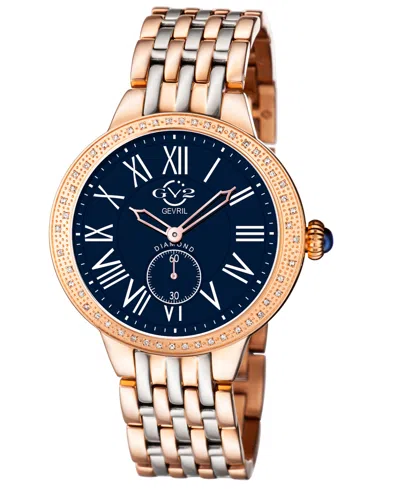 Gv2 By Gevril Women's Astor Swiss Quartz Two-tone Stainless Steel Watch 40mm In Rose