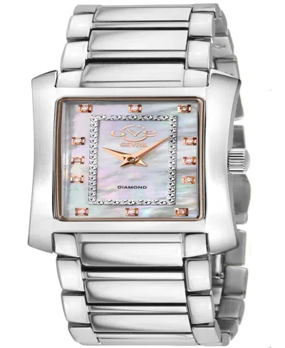 Gv2 By Gevril Women's Luino Silver-tone Stainless Steel Watch 29mm