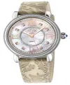 Gv2 By Gevril Women's Marsala Cream Leather Watch 37mm In Cream