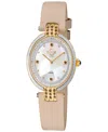 Gv2 By Gevril Women's Matera Ivory Leather Watch 35mm In Ivory