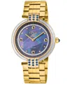 Gv2 By Gevril Women's Matera Swiss Quartz Gold-tone Stainless Steel Watch 35mm In Gold