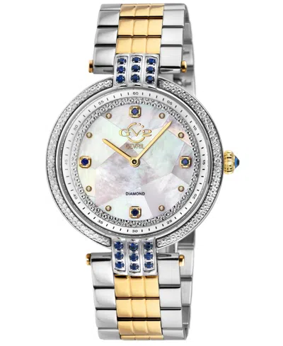 Gv2 By Gevril Women's Matera Swiss Quartz Two-tone Stainless Steel Watch 35mm In Silver