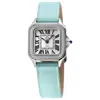 Gv2 By Gevril Women's Milan Exquisite Turquoise Leather Watch 27.5mm In Blue