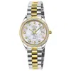 Gv2 By Gevril Women's Naples Swiss Quartz Diamond Two-toned Ss Ipyg Stainless Steel Bracelet Watch 32mm In Metallic