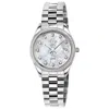 Gv2 By Gevril Women's Naples Swiss Quartz Diamond Silver-tone Stainless Steel Bracelet Watch 32mm In Metallic