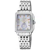 Gv2 By Gevril Women's Bari Tortoise Swiss Quartz Diamond Accents Silver-tone Stainless Steel Bracelet Watch 34mm X In Metallic