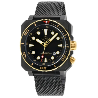 Gv2 By Gevril Xo Submarine Automatic Black Dial Men's Watch 4544b In Black / Gold Tone / Yellow