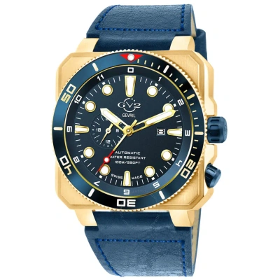 Gv2 By Gevril Open Box -  Xo Submarine Automatic Blue Dial Men's Watch 4555 In Blue / Gold Tone / Yellow