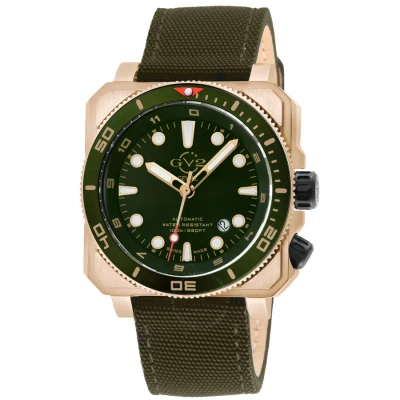 Gv2 By Gevril Xo Submarine Automatic Green Dial Men's Watch 4543 In Gold Tone / Green / Rose / Rose Gold Tone