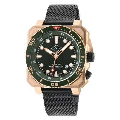Gv2 By Gevril Xo Submarine Automatic Green Dial Men's Watch 4543b In Black