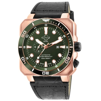 Gv2 By Gevril Xo Submarine Automatic Green Dial Men's Watch 4553 In Gold Tone / Green / Rose / Rose Gold Tone