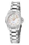 Gv2 Cortina Mother-of-pearl Diamond Bracelet Watch, 30mm In Metallic