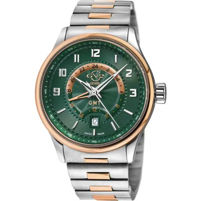 Gv2 Giromondo Two-tone Bracelet Watch, 40mm In Green