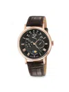 Gv2 Maestro Rose Gold-tone Stainless Steel & Leather-strap Watch/42mm In Brown