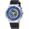 Gv2 Marchese Worldtimer Leather Strap Watch, 44mm In Blue