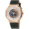 Gv2 Marchese Worldtimer Leather Strap Watch, 44mm In Green