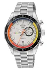 Gv2 Men's Regatta 316l Ss Case, Ceramic Black Top Ring, Silver Dial, Gray Counter, 316l Stainless Steel 