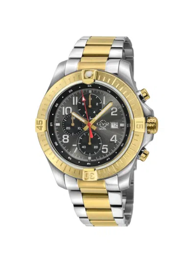 Gv2 Men's T38 Two-tone Stainless Steel Bracelet Watch/45mm
