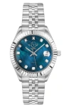 Gv2 Naples Swiss Diamond Watch, 34mm In Silver
