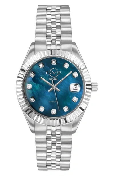 Gv2 Naples Swiss Diamond Watch, 34mm In Silver