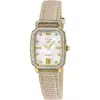 Gv2 Pavia Diamond Leather Strap Watch, 25mm X 29mm In Beige