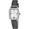 Gv2 Pavia Diamond Leather Strap Watch, 25mm X 29mm In Black/mother Of Pearl