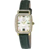 Gv2 Pavia Diamond Leather Strap Watch, 25mm X 29mm In Green