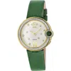 Gv2 Perugia Diamond Leather Strap Watch, 33mm In Green