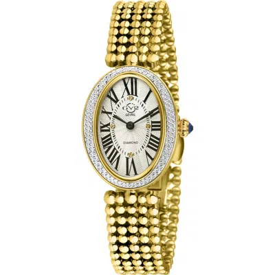 Gv2 Piazza Navona Diamond Dial Bracelet Watch, 29mm X 38mm In Gold