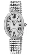 Gv2 Piazza Navona Women's Ss Case, Silver/white Dial, Steel Beaded Bracelet Watch In Silver
