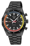 Gv2 Regatta Stainless Steel Swiss Quartz Bracelet Watch, 42mm In Black
