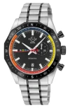 Gv2 Regatta Stainless Steel Swiss Quartz Bracelet Watch, 42mm In Two Toned Ss/black