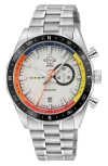 Gv2 Regatta Stainless Steel Swiss Quartz Bracelet Watch, 42mm In White/stainless Steel