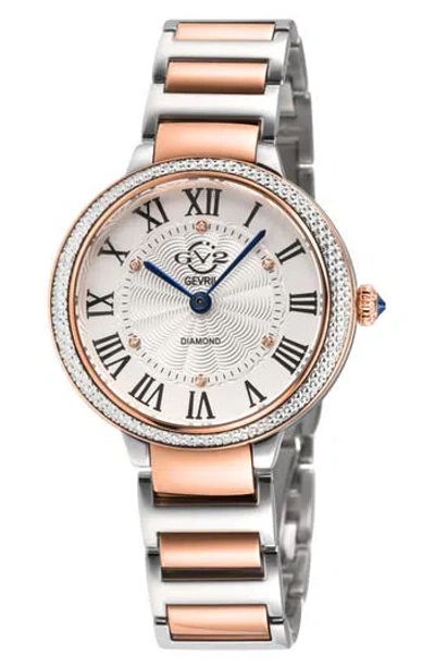 Gv2 Rome Brillante Diamond Bracelet Watch, 36mm In Metallic