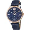 Gv2 Rovescio Croc Embossed Leather Strap Watch, 42mm In Blue
