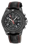 Gv2 T38 Chronograph Croc Embossed Leather Strap Watch, 45mm In Black