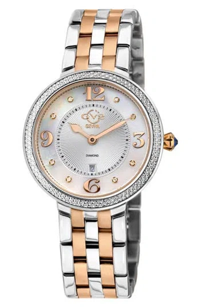 Gv2 Verona Two-tone Diamond Bracelet Watch, 37mm In Two Toned Ss/ipyg