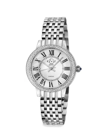 Gv2 Women's Astor Iii 34mm Stainless Steel & 0.06 Tcw Diamond Bracelet Watch In Metallic